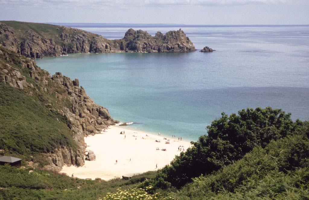 The beach at Porthcurno