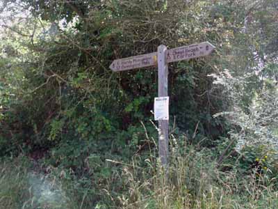 South Dorset Ridgeway footpath sign
